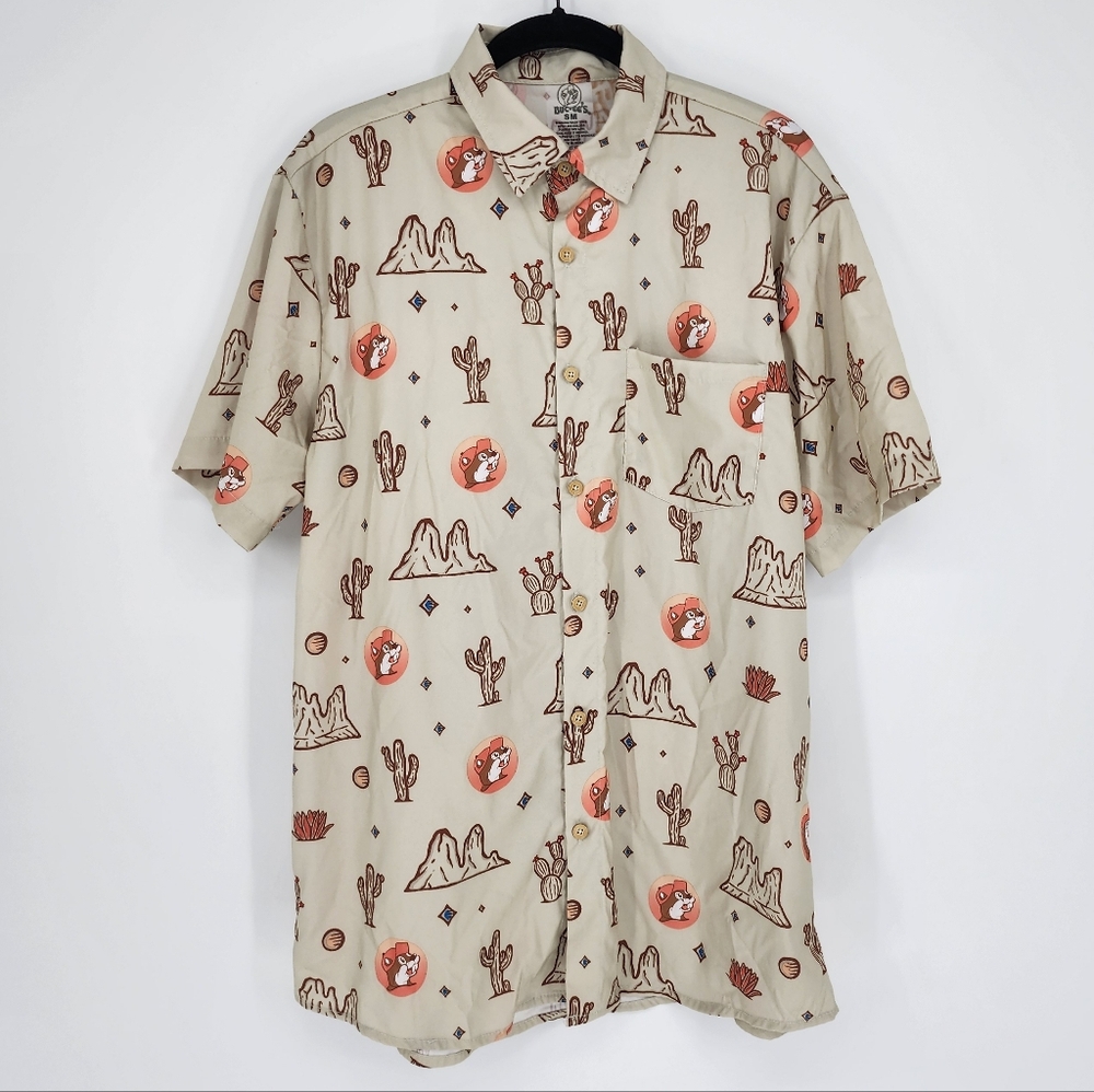 Buc-ee's Button Down Collared Shirt Beaver Small